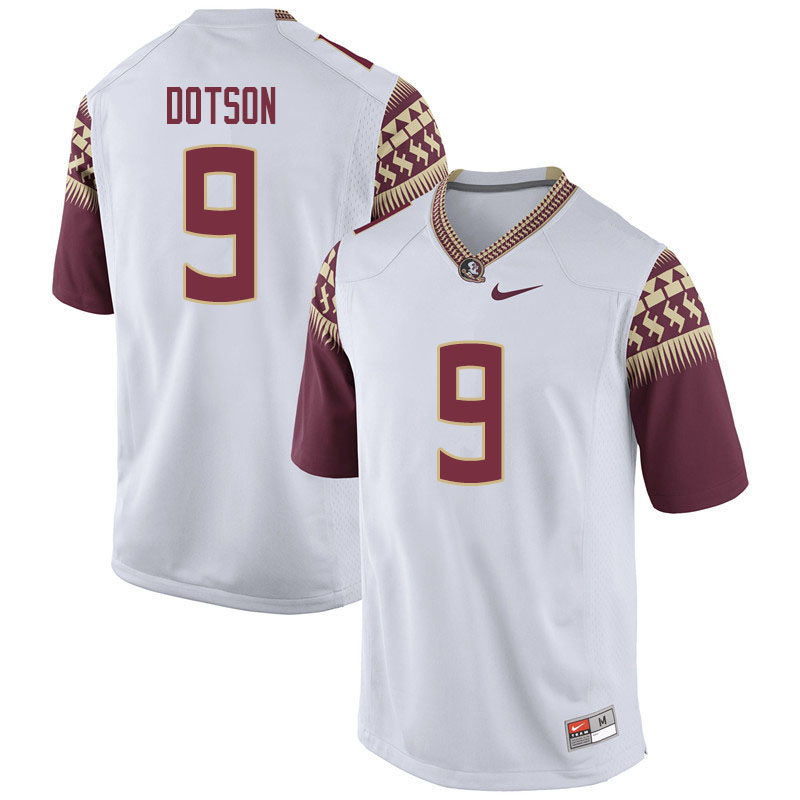 Youth #9 Meiko Dotson Florida State Seminoles College Football Jerseys Sale-White - Click Image to Close